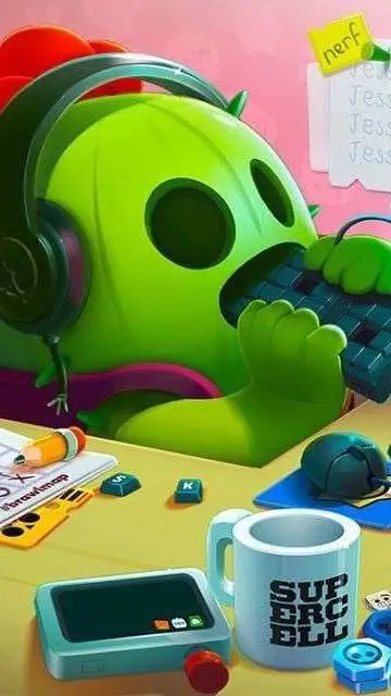 ai character: Spike Brawl stars background