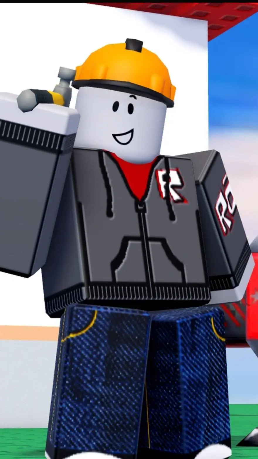 ai character: builderman background