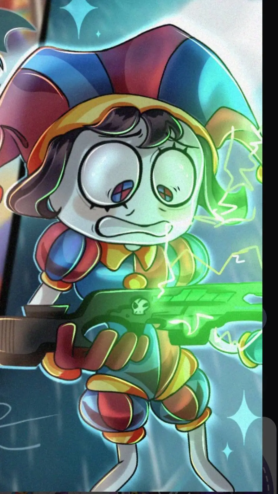 ai character: pomni  background