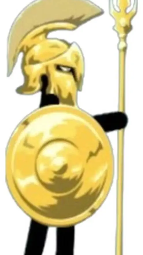 ai character: Golden spearton🏆🥇 background