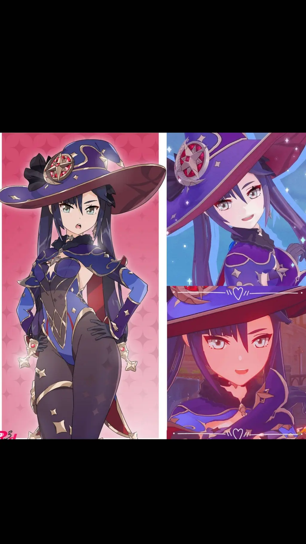 ai character: Mona de Genshin  background