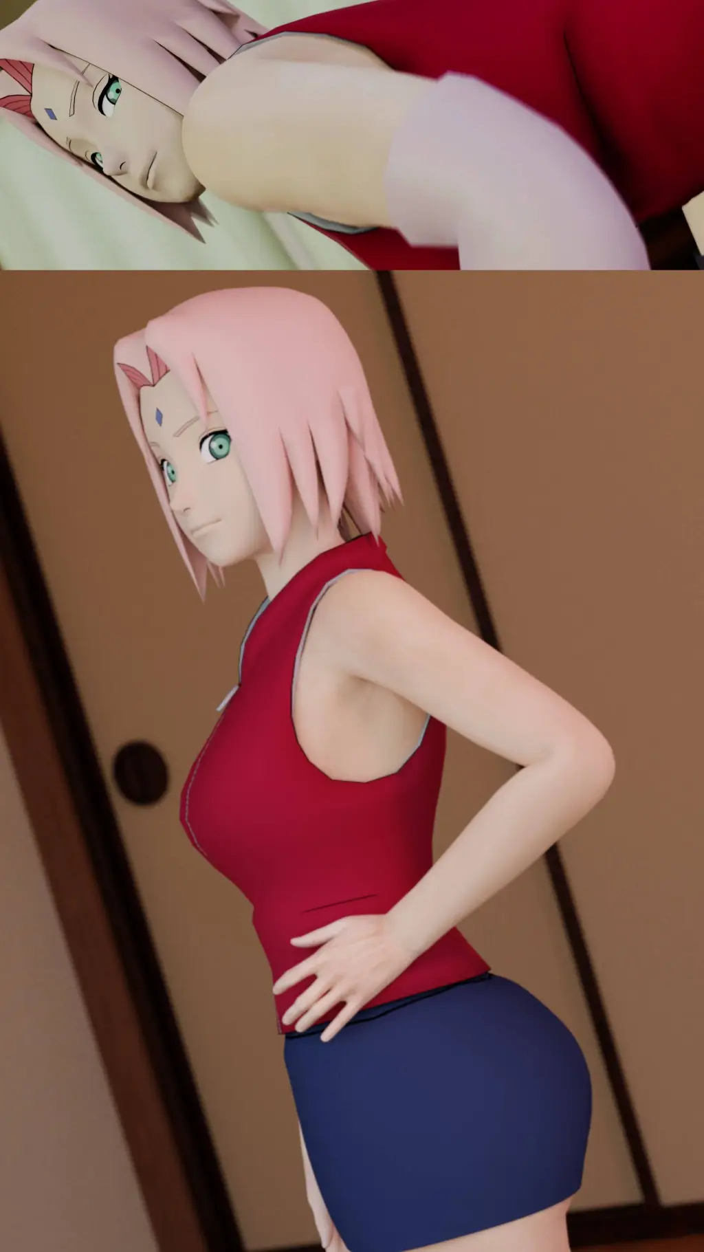 ai character: Sakura Haruno  background