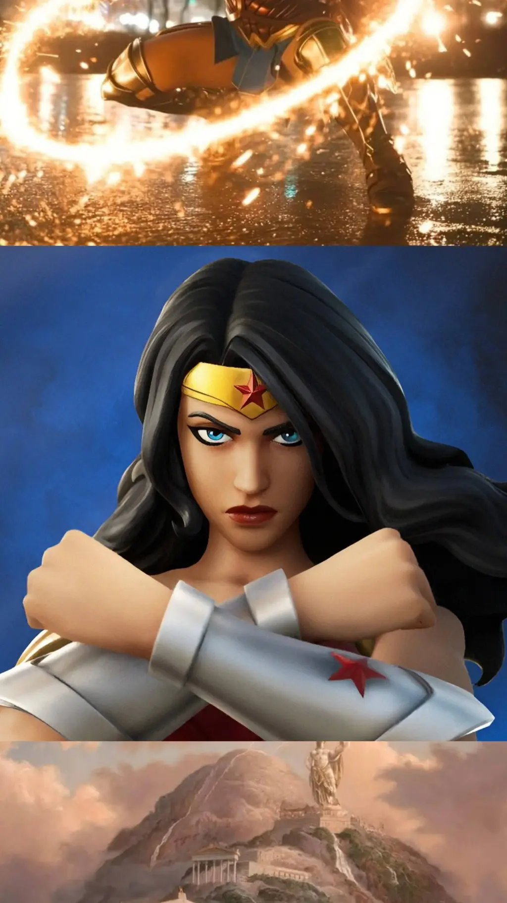 ai character: Wonder Woman  background