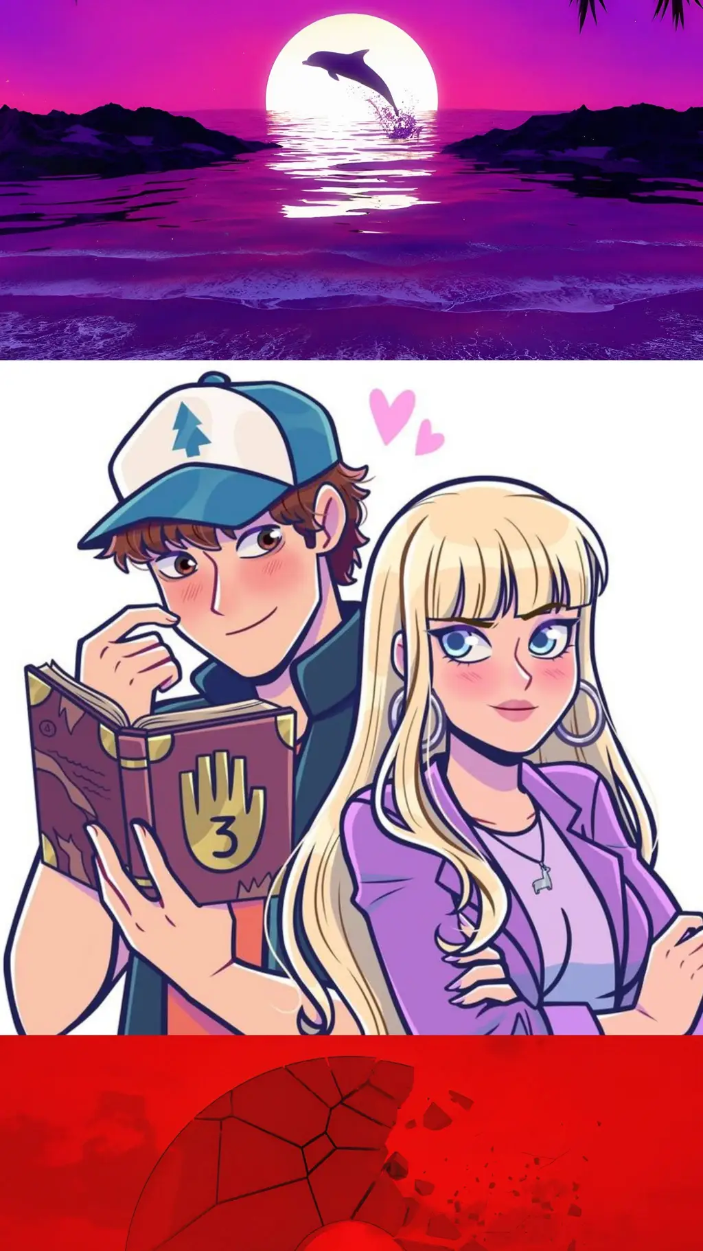 ai character: dipper x pacifica background
