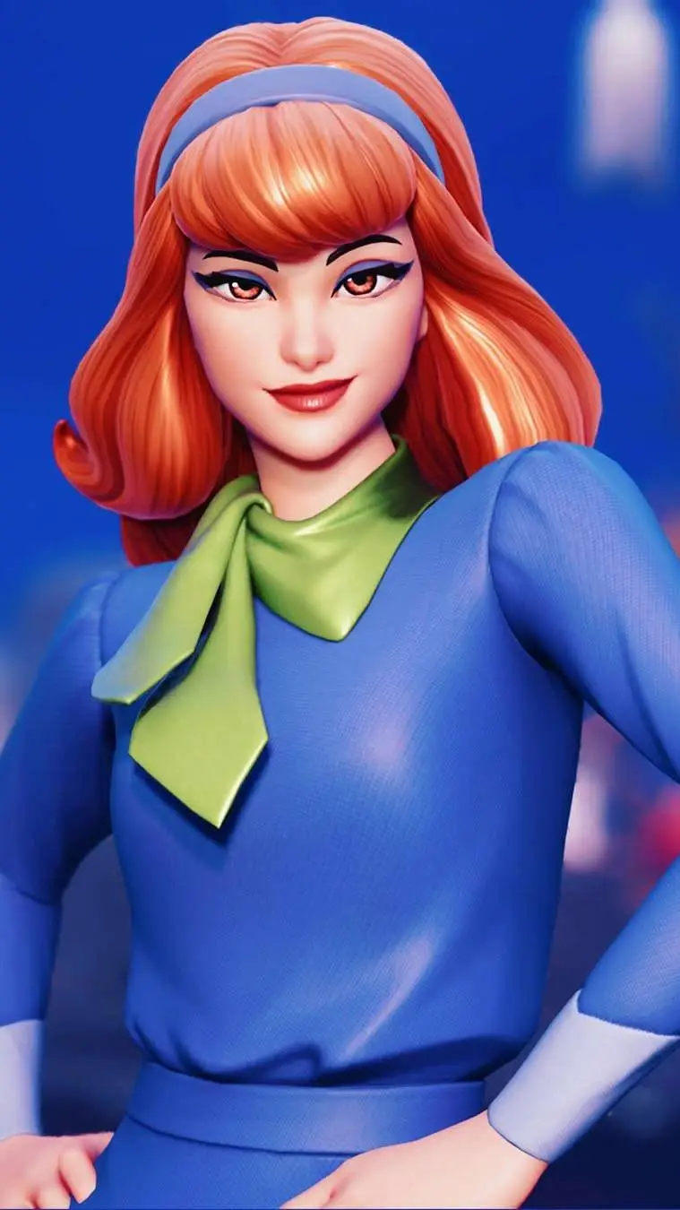 ai character: Daphne Blake  background