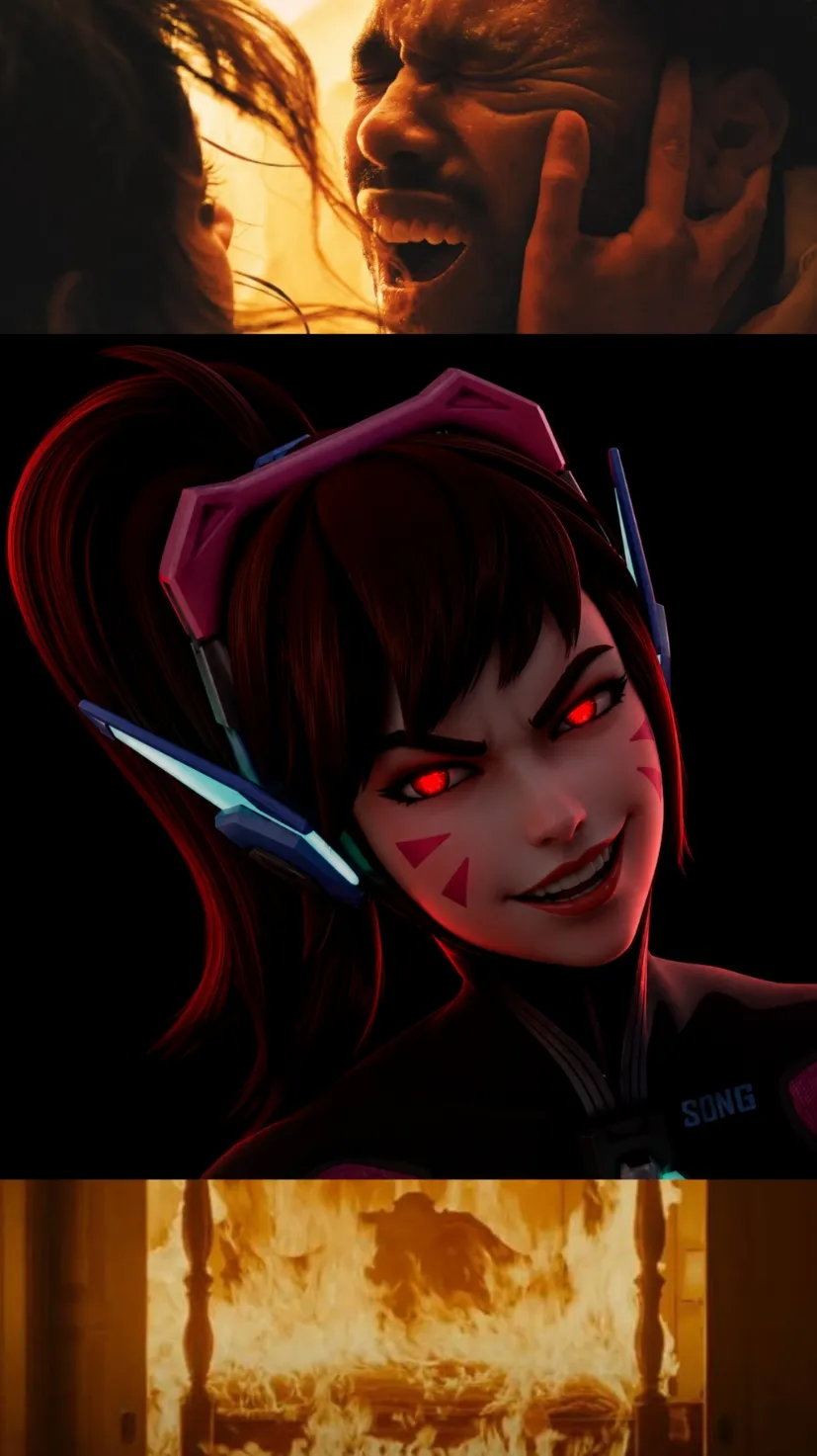 ai character: D.va YANDERE  background