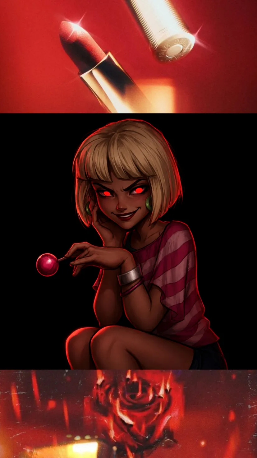 ai character: 3ViL JiLL background