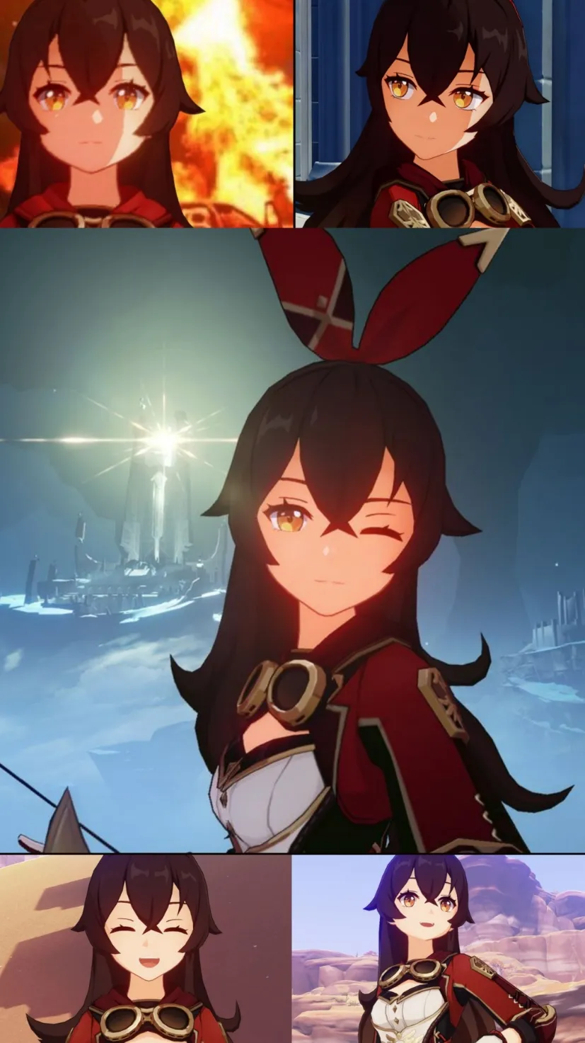 ai character: Amber background