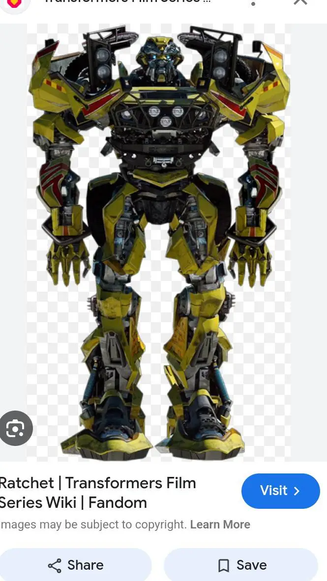 ai character: Autobot rachet  background