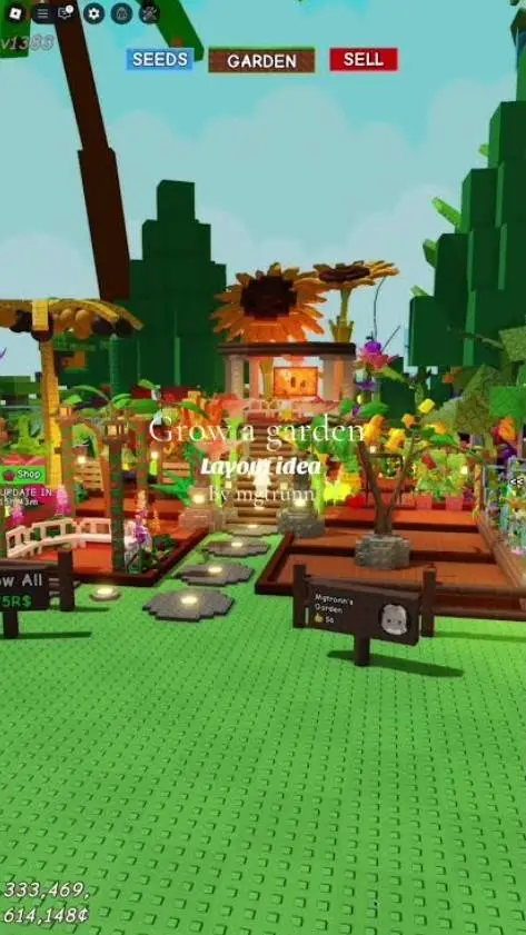 ai character: Grow a Garden background