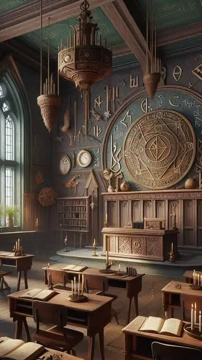 ai character: Fantasy academy background