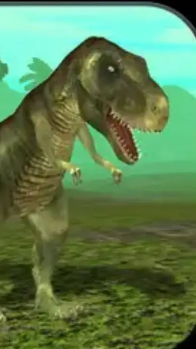 ai character: T-Rex Green background