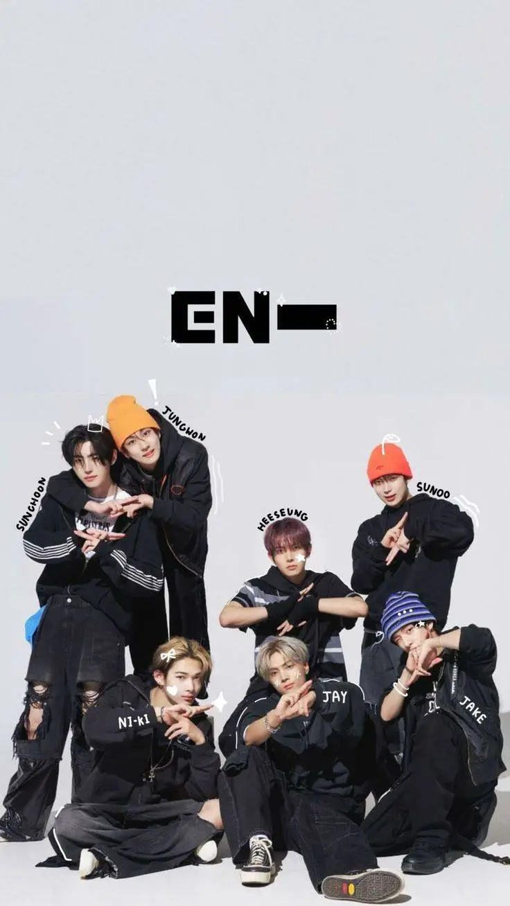 ai character: ENHYPEN  background