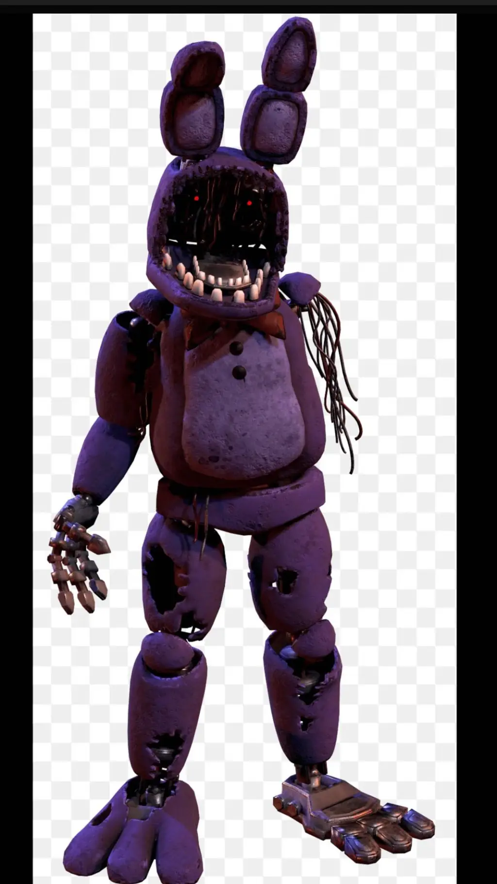 ai character: withered bonnie :) background