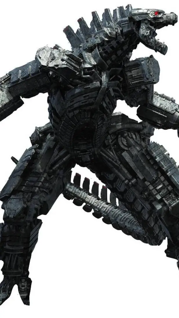 ai character: mega Godzilla background