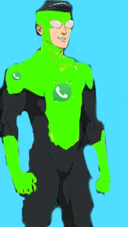 ai character: WhatsApp mark background