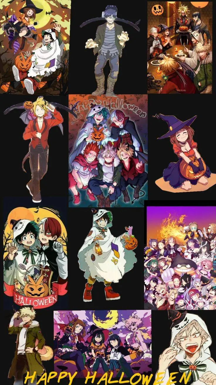 ai character: Halloween mha 🎃 background