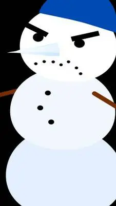 ai character: Bad snowman background