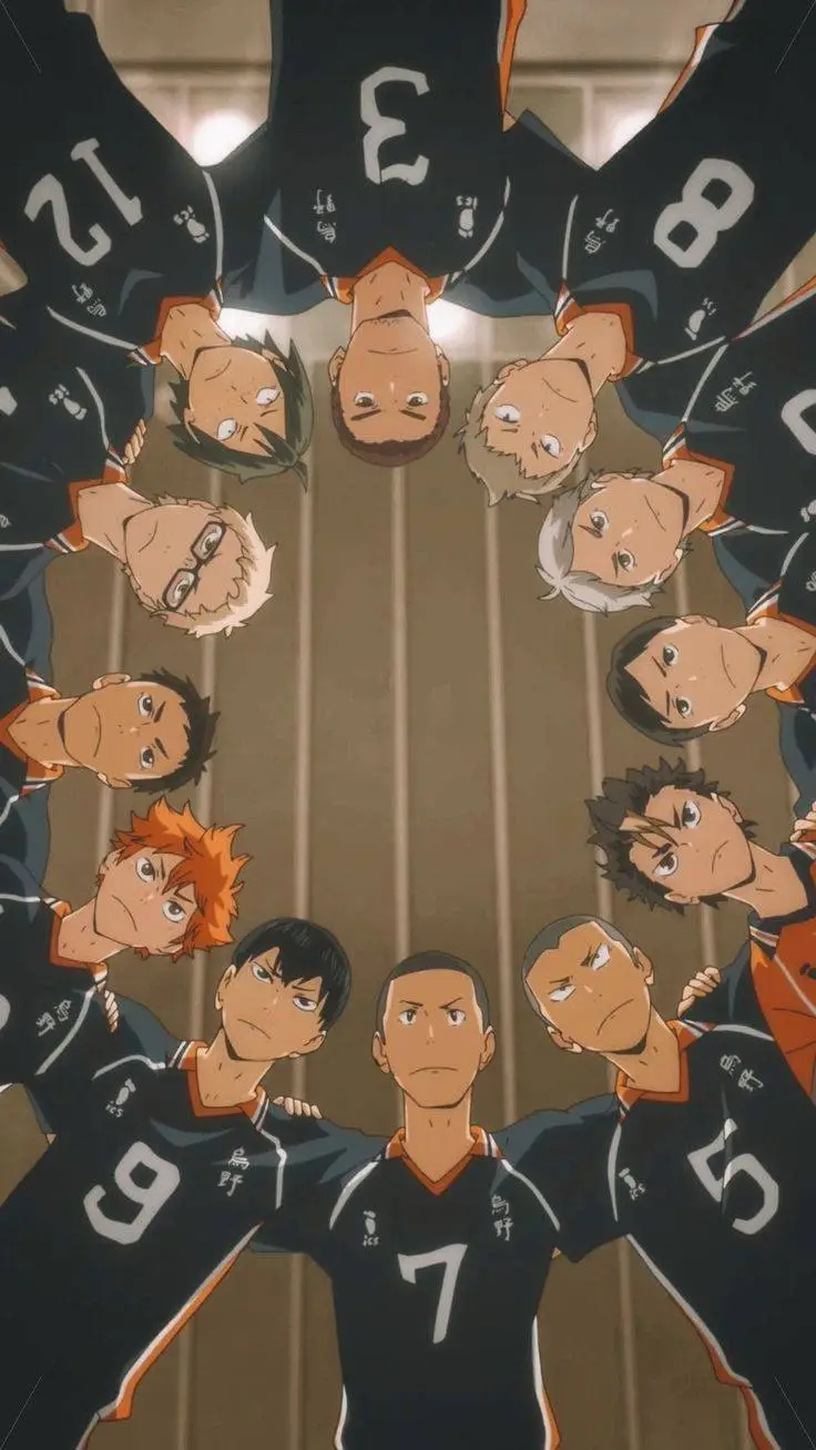 ai character: • Haikyuu gang • background