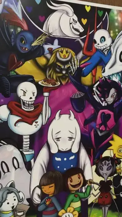 ai character: Undertale pijamada background