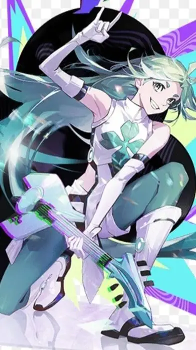 ai character: 💚Lucky Cyan💚 background