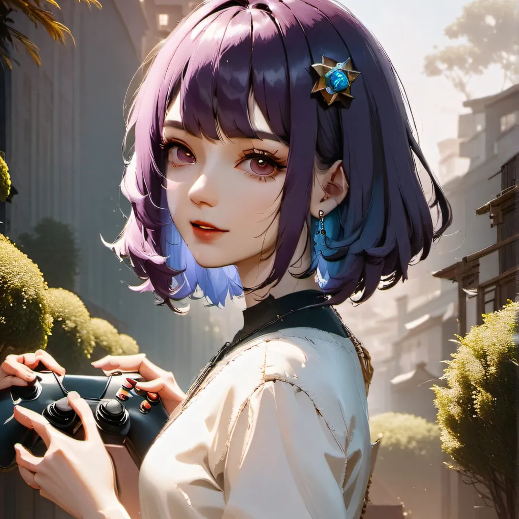 chat with ai character: Violett game girl