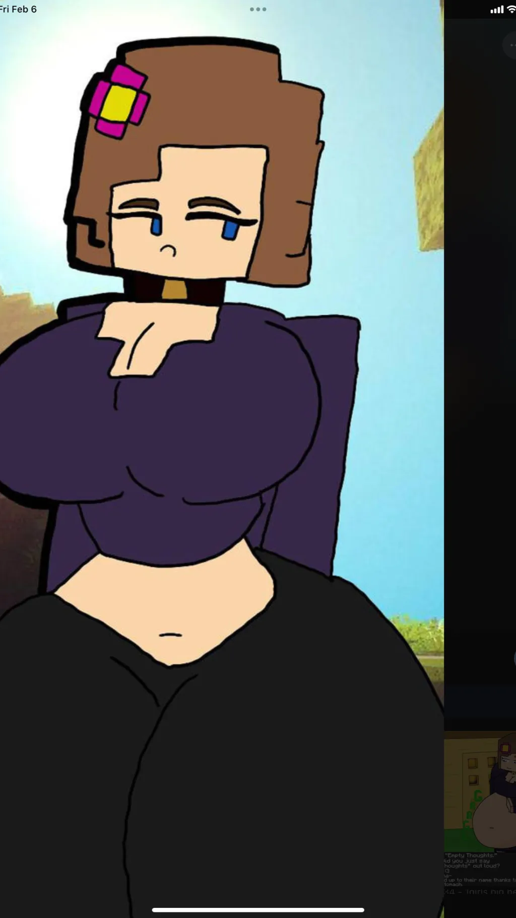 ai character: Jenny Minecraft background