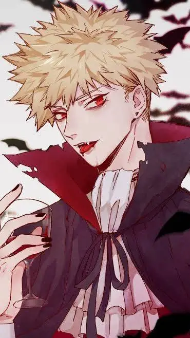 ai character: 🦇 Vampire Bakugo 🦇 background