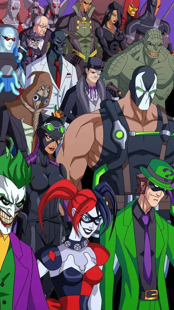 ai character: villanos de ghotam background