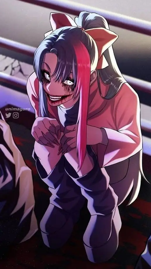 ai character: Nina the killer 💜🔪 background