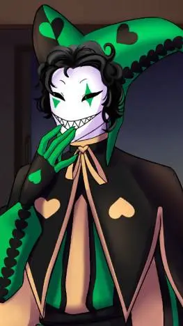 ai character: halequin💚💚💚 background