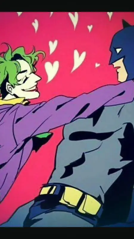 ai character: Batman & Joker ❤️💔 background