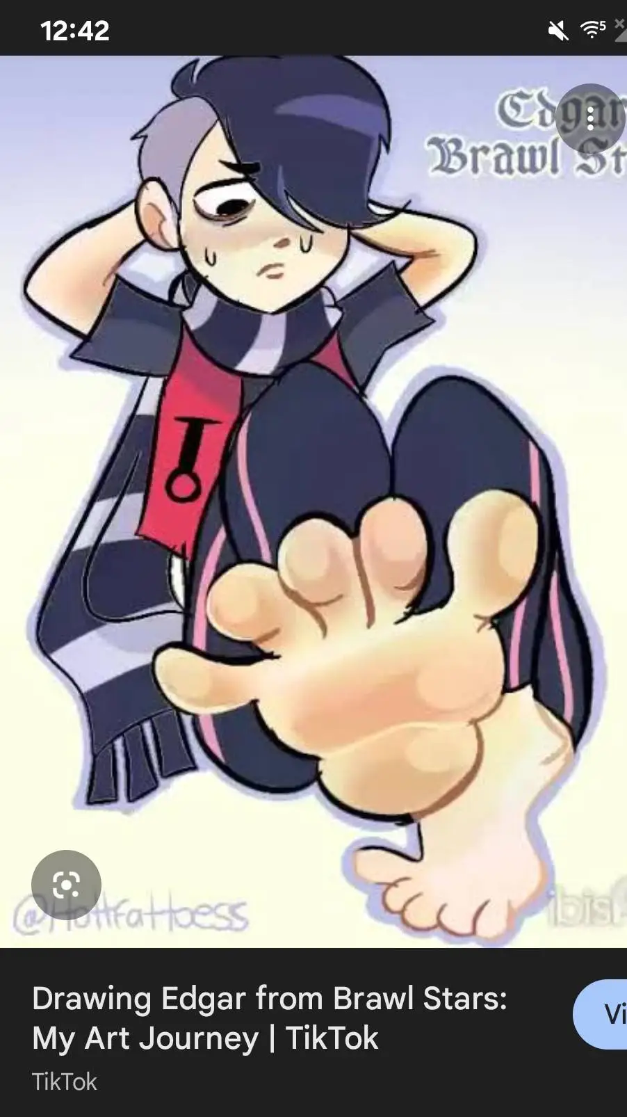 ai character: Edgar feet background