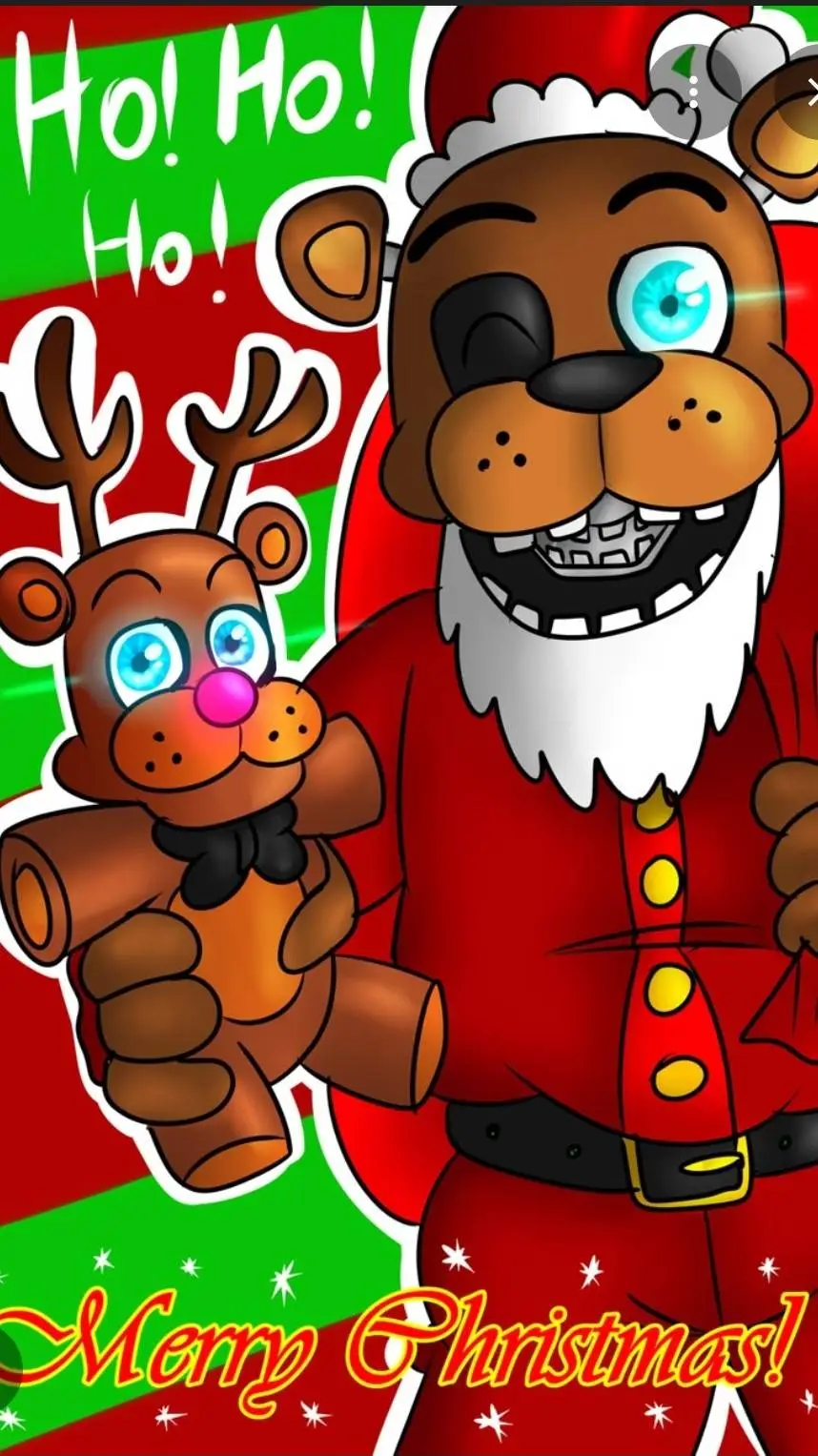 ai character: christmas Freddy background