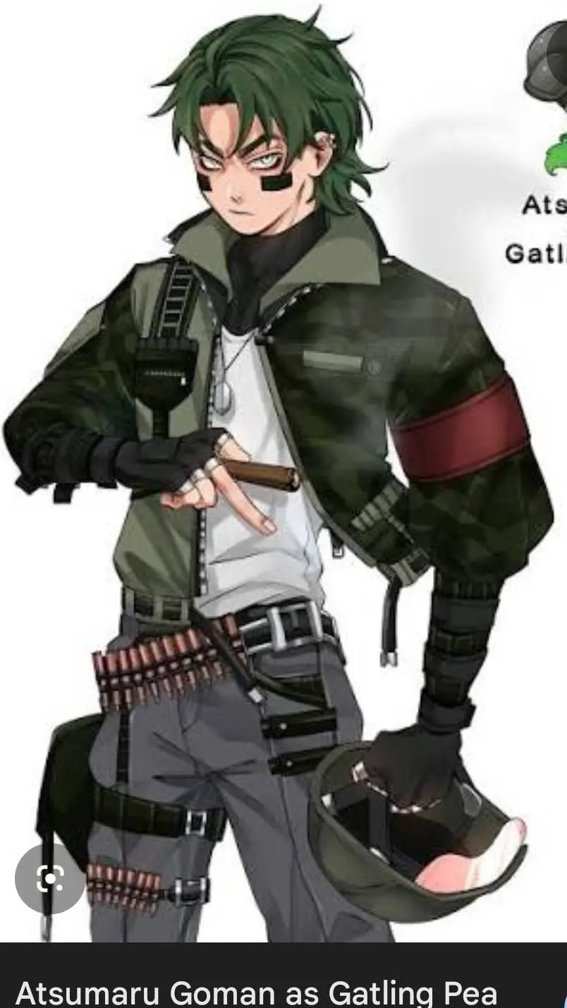 ai character: Machine peashooter background