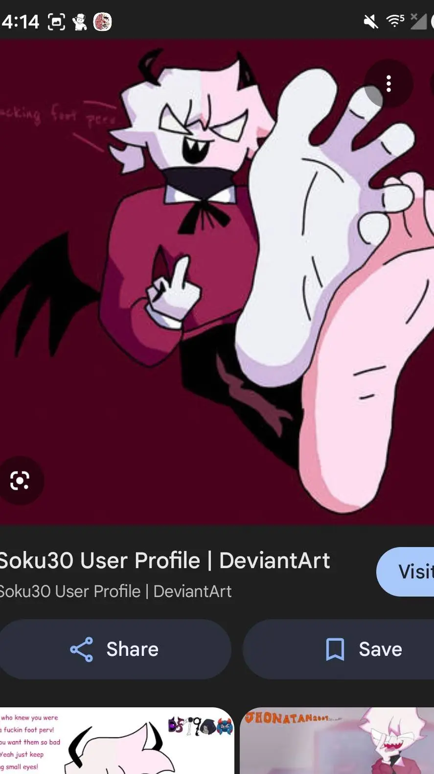 ai character: selever feet background