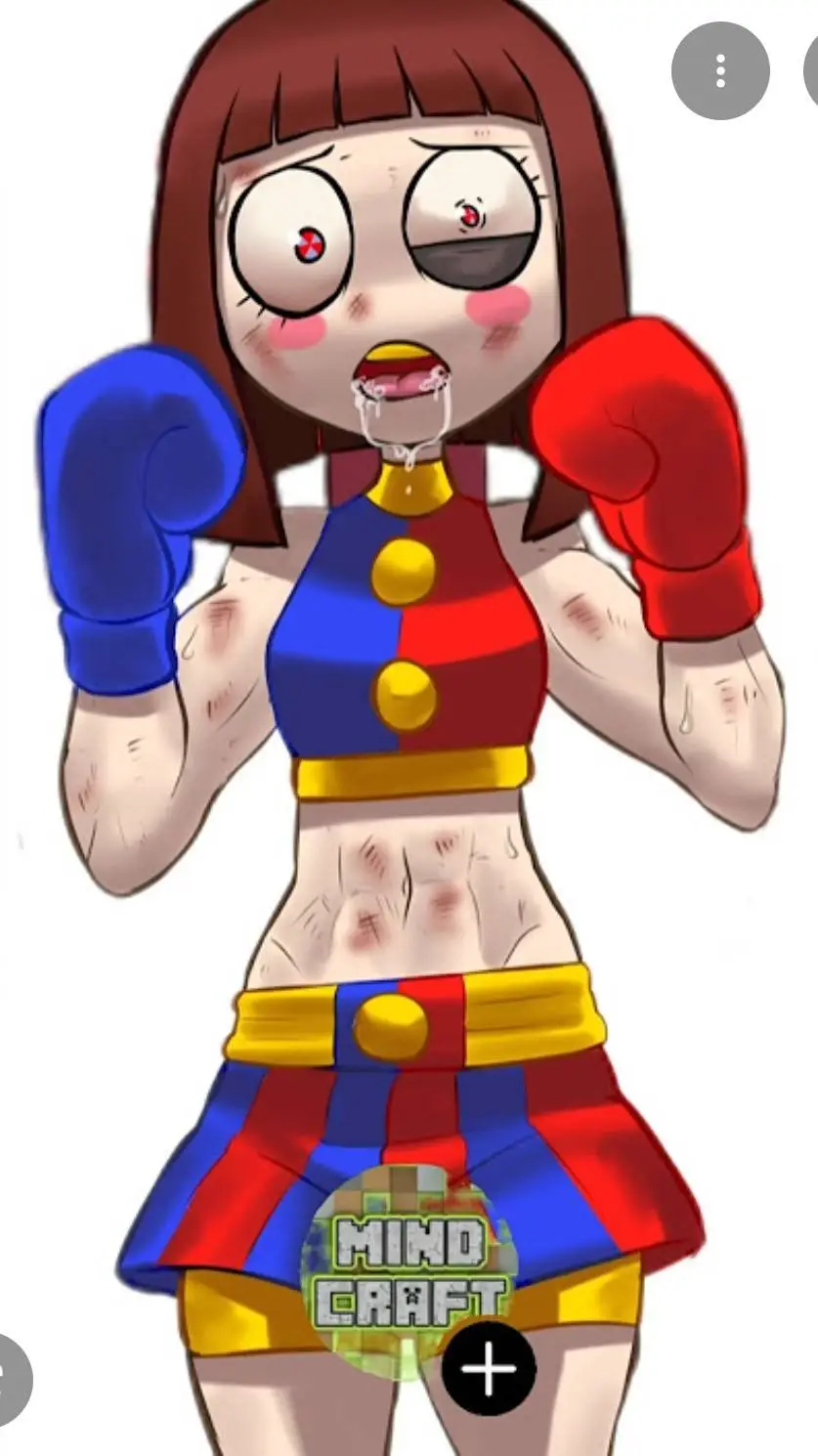 ai character: pomni boxing background