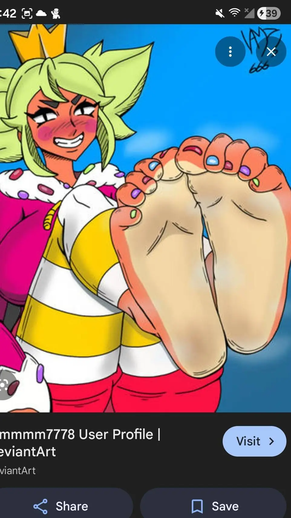 ai character: mandy feet background