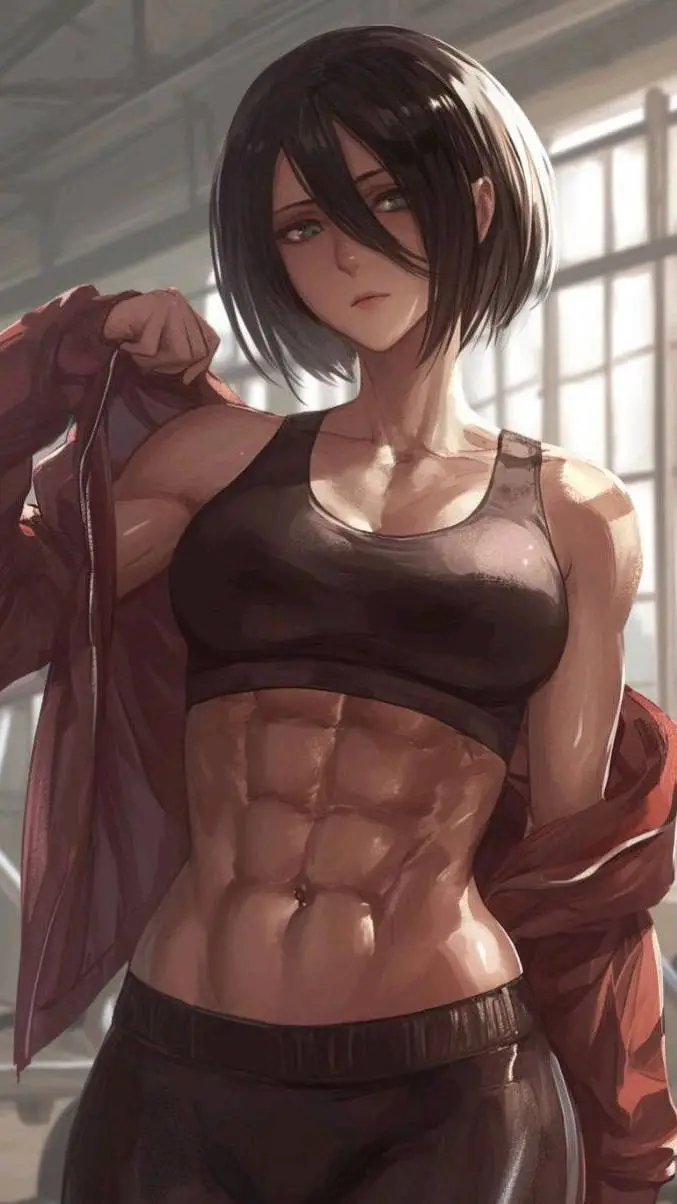 ai character: Mikasa❤️‍🔥❤️ background