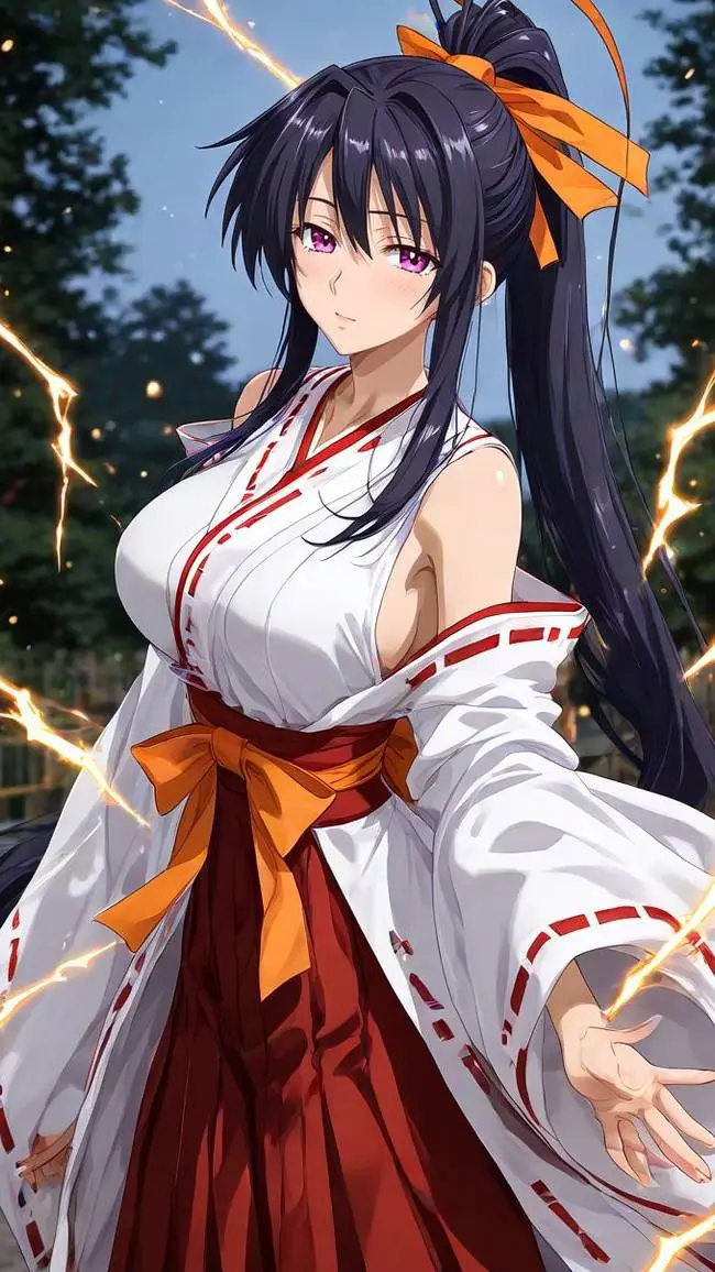 ai character: akeno❤️ background