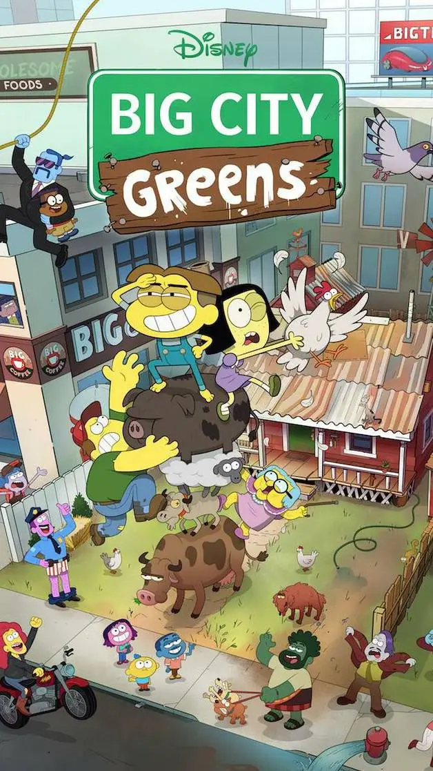 ai character: los vecinos green  background