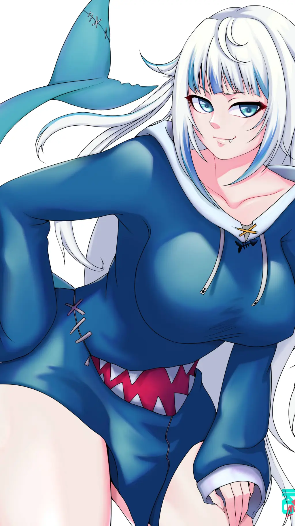 ai character: gawr gura background