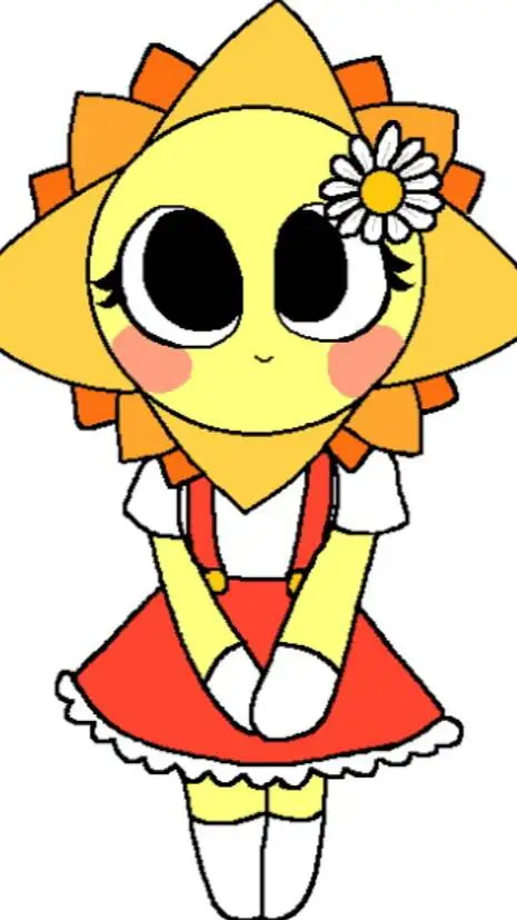 ai character: flower girl background