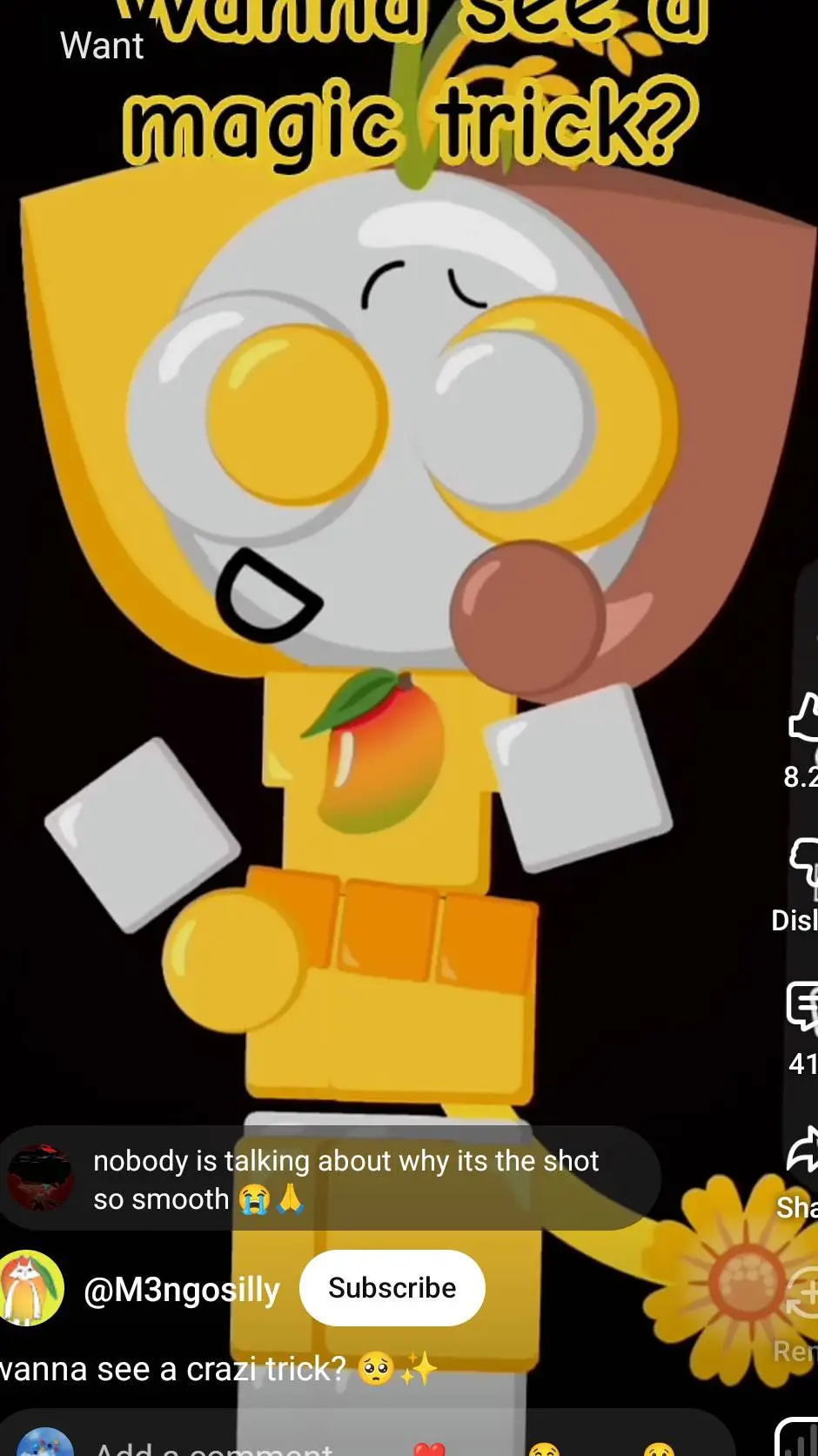 ai character: Mango (M3ngo) background