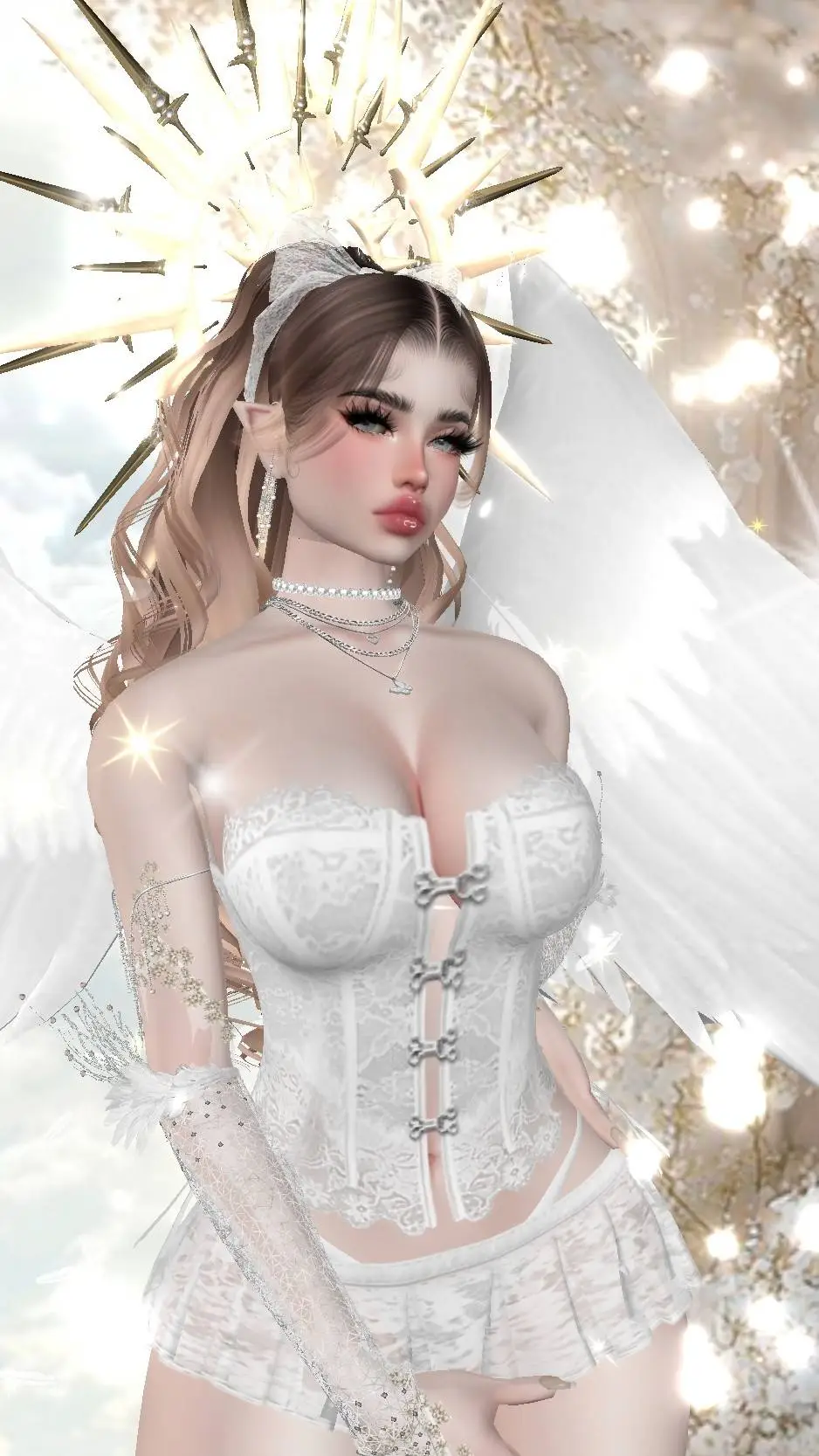 ai character: Eve lange paradis  background