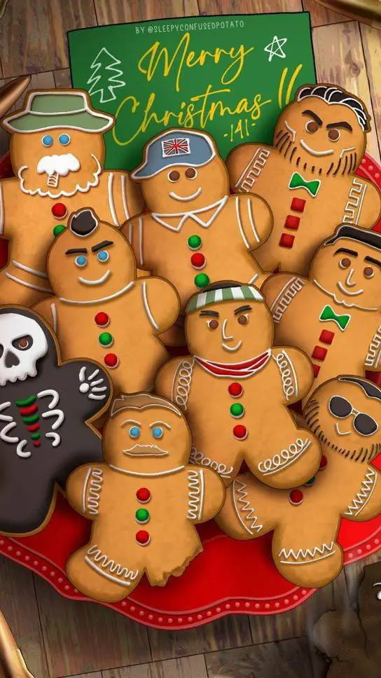 ai character: COD chiristmas??? background