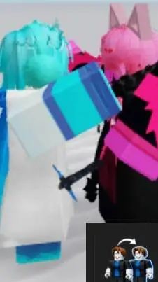 ai character: cyan background