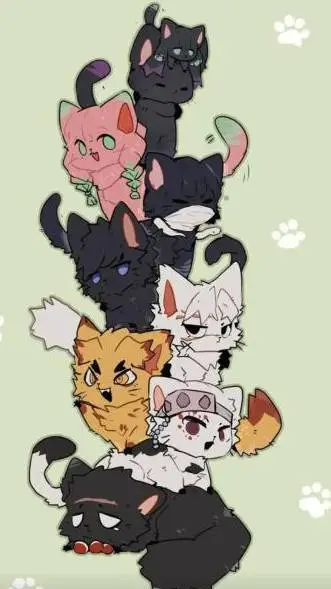 ai character: KNY cats background