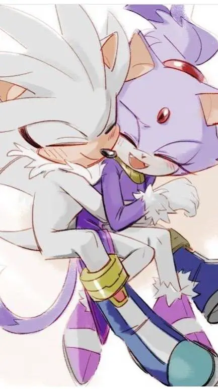 ai character: Silver x Blaze 💜💛 background