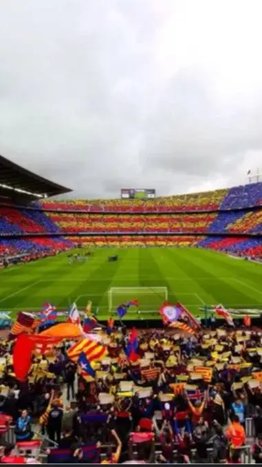 ai character: Torcida do Barça background